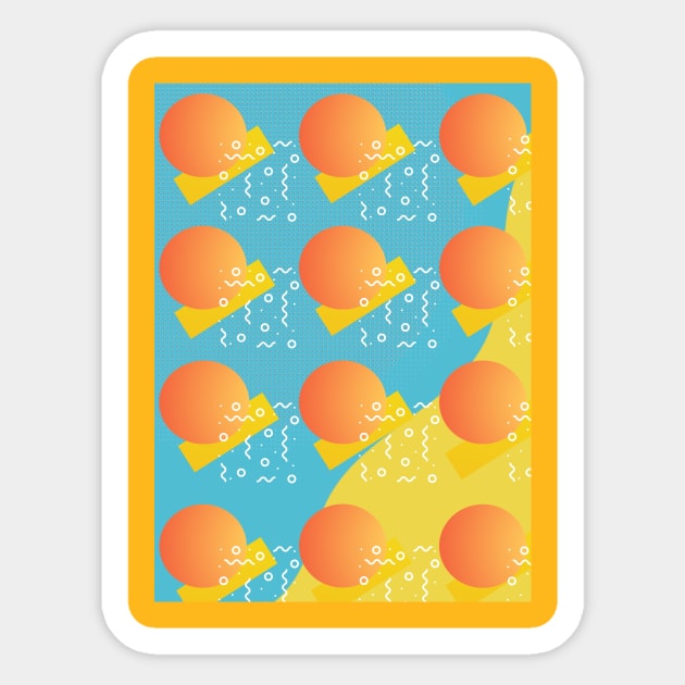 Geometric Sunset Sticker by ssydneyart